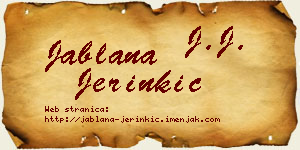 Jablana Jerinkić vizit kartica